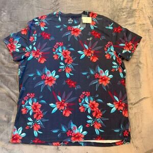 NWT Hollister Must Have Collection Floral Graphic T-shirt Men Sz XXL Summer